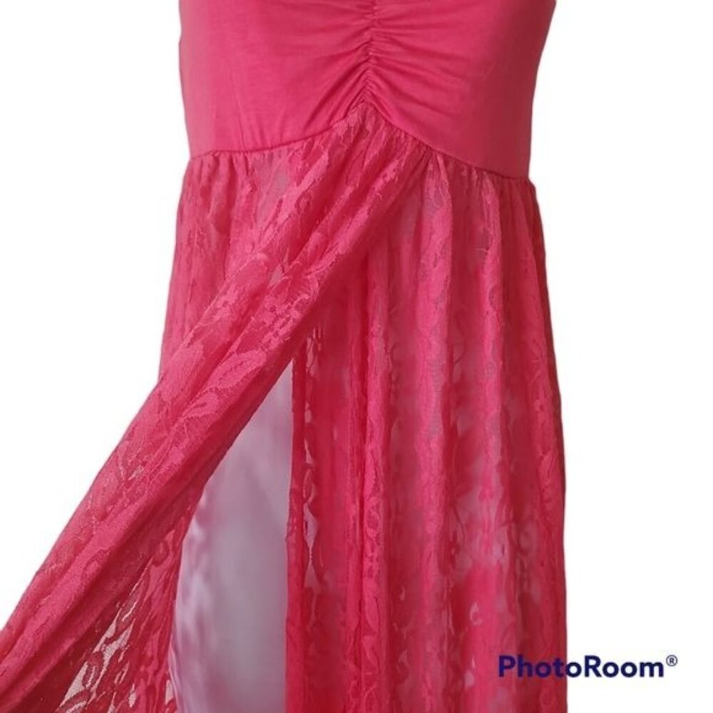 Pinkblush maternity maxi dress Pink Color Lace Open Photoshoot Size Large New - Picture 3 of 13